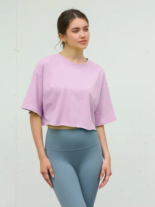 Y2K%20Outdoor%20Dance%20Sports%20Short%20sleeved%20Yoga%20Dress%20Women's%20Leisure%20Versatile%20Fitness%20Top%20Loose%20Sports%20T-shirt%20-%20Image%204