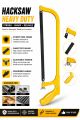 Heavy Duty Adjustable Hacksaw Frame with High Carbon Steel Blade – Metal, PVC & Wood Cutting Hand Saw. 