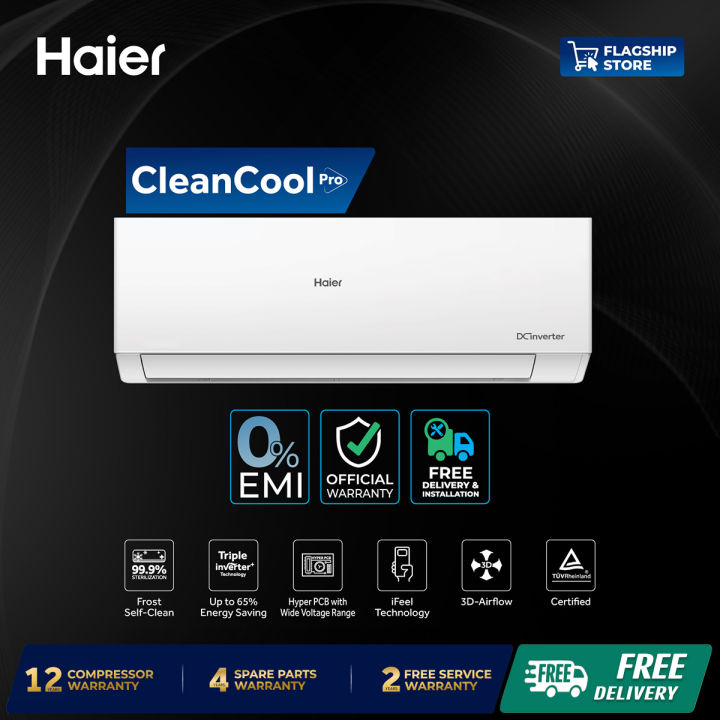 Haier 2 Ton CleanCool Inverter AC [HSU-24CleanCool:(INV)(Pro)] with Free Delivery and Free Installation