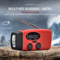 2000 mAh Emergency Radio with LED Lights Radio USB Solar Charging Light Outdoor Travel Portable Rechargeable FM/AM Radio. 