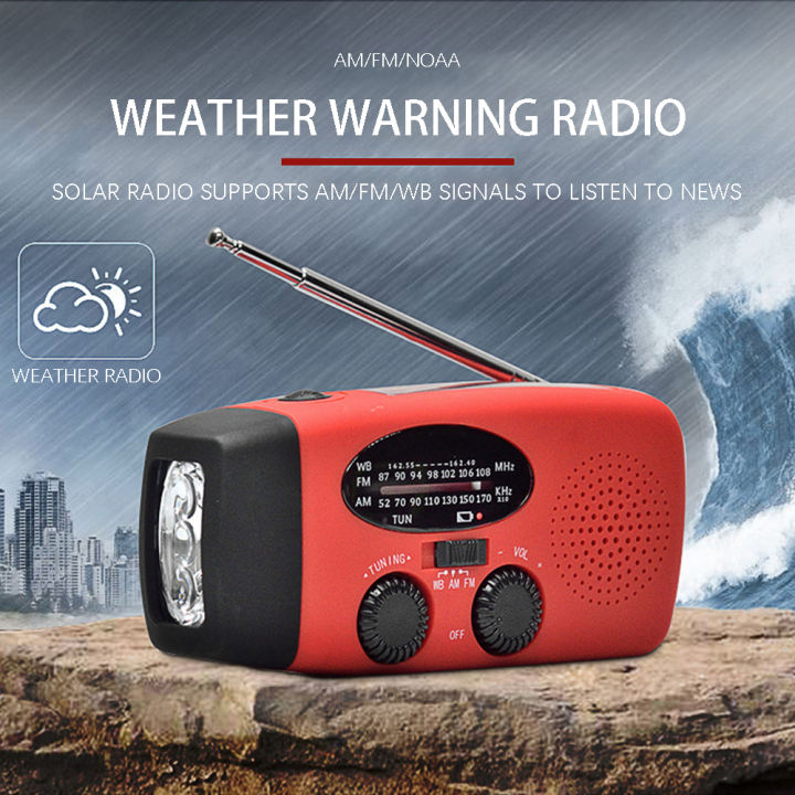 2000%20mAh%20Emergency%20Radio%20with%20LED%20Lights%20Radio%20USB%20Solar%20Charging%20Light%20Outdoor%20Travel%20Portable%20Rechargeable%20FM/AM%20Radio%20-%20Image%204