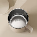 400ML Insulated Coffee Mug With Lid 304 Stainless Steel Double Wall Water Cup Sealed Milk Coffee Cup Student Adult Drinkware.