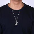1 Set - morir Brass Silver Plated Shivling Shivlingam with Snake Pendant Locket Temple Religious Jewellery For Men & Women. 