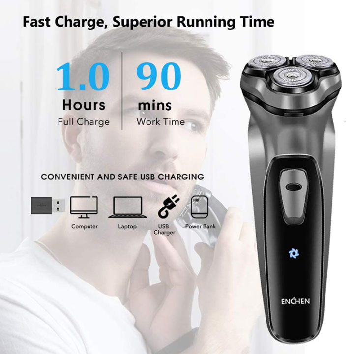 ENCHEN%20Blackstone%20Electrical%20Rotary%20Shaver%20for%20Men%203D%20Floating%20Blade%20Washable%20Type-C%20USB%20Rechargeable%20Shaving%20Beard%20Machine%20-%20Image%202