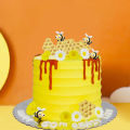 Honey Jar Cake Topper Honeycomb Cake Decorations Bumble Bee Cake Toppers for Birthday Bee Theme Baby Shower.