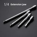 Socket Ratchet Wrench Extension Bar 1/4" 50/75/100/150mm Ratchet Wrench Socket Extender Hand Adjustment Hand Tools. 