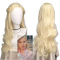 Glinda Cosplay Wig For Women Girls Wicked Long Wavy Blonde Heat Resistant Synthetic Hair Wigs Cos Glinda Party.