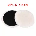 2pcs 5/6/7 Inch Wool Polishing Disc Car Waxing Polishing Buffing Car Paint Care Polisher Pads Auto Washing Accessories. 