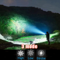 New Outdoor Strong Light Led Zoom Flashlights White Laser High Power Ultra Long Range Torch Rechargeable OLED Display Flashlight. 