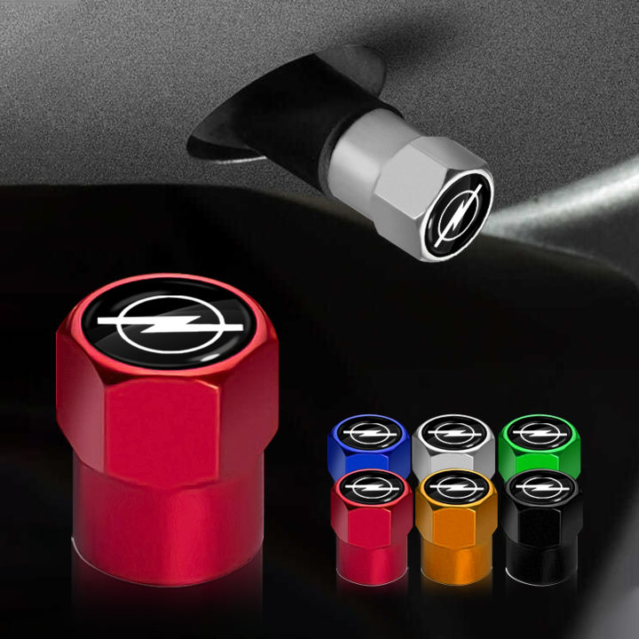 New 4Pcs Car Wheel Tire Valve Caps Air Stem Covers Accessories For Opel Astra j g Insignia Corsa d Vectra cZafira a Auto Gadgets
