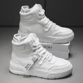 New Fashion Casual Sneakers High Top Skateboard Shoes Student Boots Men and Women Trend Wear Resistant Two-color Couples. 