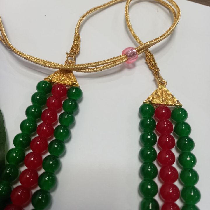 8Mm%20Green%20And%20Red%20Marble%20Beads%203%20Layer%20Necklace%20-%20Image%206