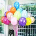metallic Latex Balloon 9' 10pes. 