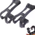 1Pair Bike Strapless Toe Pedal Clips Black Ultra-light Bicycle Pedal Half Clips With Screws Cycling Accessories. 