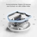 Networkable CO Detector with Digital Display, Detector with Replaceable Battery, TÜV Certified According to EN 50291, CO03D-W, Set of 2. 