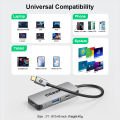 QGeeM USB C to HDMI Adapter 4K, 3 in 1 USB C Hub HDMI USB C Adapter, 100W Fast Charge, Compatible with MacBook Pro/Air/iPad Pro. 