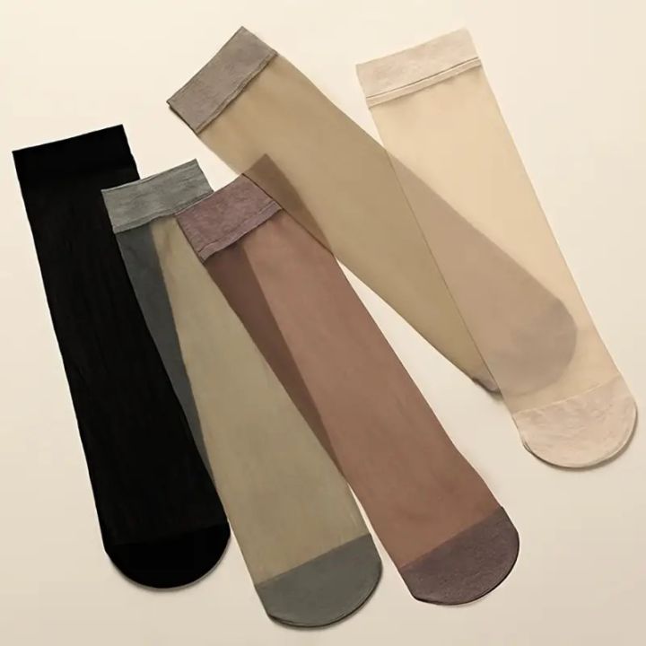 10/50/100%20Pairs%20Women%20Transparent%20Thin%20Socks%20Fashionable%20Versatile%20They%20Are%20Soft%20Comfortable%20Lightweight%20Breathable%20Casual%20Socks%20-%20Image%205