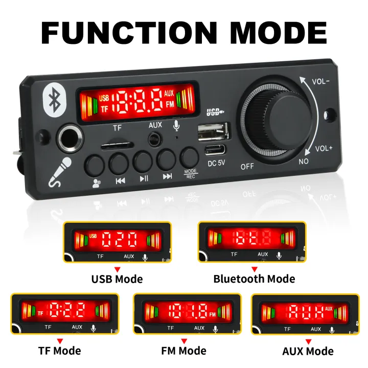 DC%205V%20Bluetooth%205.0%20DIY%20MP3%20WMA%20Decoder%20Board%206.5mm%20Microphone%20Car%20Audio%20USB%20TF%20FM%20Radio%20MP3%20Music%20Player%20with%20Remote%20Control%20-%20Image%206