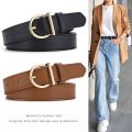 Women's Belt Fashion High-quality Pin Buckle Belt Genuine Luxury Soft PU Leather Belt Women Pair with Pants Jeans，For Ideal Gift. 