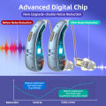 2 sets of mini elderly digital hearing aids earphones portable amplifiers rechargeable and adjustable amplifiers for the elderly.