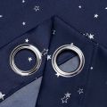 Kids Curtains Blackout With Stars Grommet Top For Bedroom Living Room Window Drapes. 