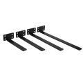 1 Set Heavy Duty Cast Iron Shelves Brackets Floating Shelf Brackets 4MM Thicked Invisible L Brackets For Shelves Support. 