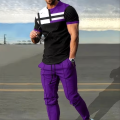 Summer Fashion Men's T-Shirt Suit Sportswear 3D Printed Sportswear Short Sleeved T-Shirt Long Pants Street Wear 2-Piece Set. 