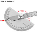 Angle Meter Measure Protractor Ruler Metal Finder 180 Degree Guage Goniometer Stainless Steel Woodworking Wood Measurement Tool. 
