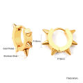 LUXUSTEEL Punk Spike Rivet Huggies Hoop Earrings For Men Women Unisex 316L Stainless Steel Gothic Rock Party Jewelry 2Pcs. 
