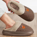 Men's Winter Slippers Memory Foam Plush Warm Cozy Luxury House Shoes Fabric Casual Slipper Big Size Platform. 