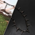 PESENAR New Rivets Chokers Punk Goth Handmade CCB Material Choker Necklace Spike Rivet Necklace Rock Gothic Chokers. 