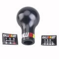 BHKEY RALLIART Universal 5/6 Speed Auto Aluminum Alloy Gear Shift Knob Black/White Car Manual Transmission (MT) for Mitsubishi. 