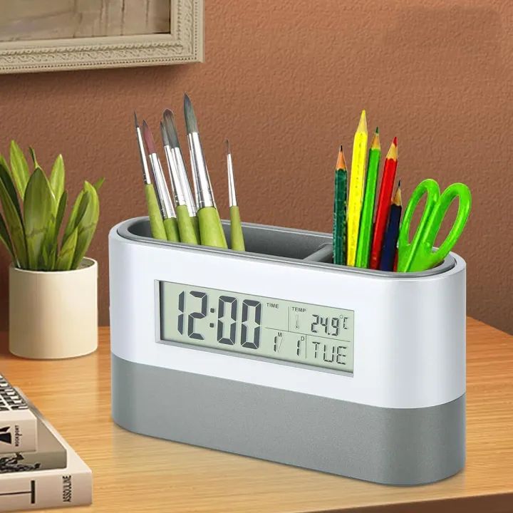 Multi Functional LED Digital Desk Clock with Temperature Display Alarm ...