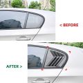 Rear Side Window Scoop Visor Cover Louvers Covers Accessories For BMW 1 Series E87 2005-2011 Window Louver Side Vent Trim. 
