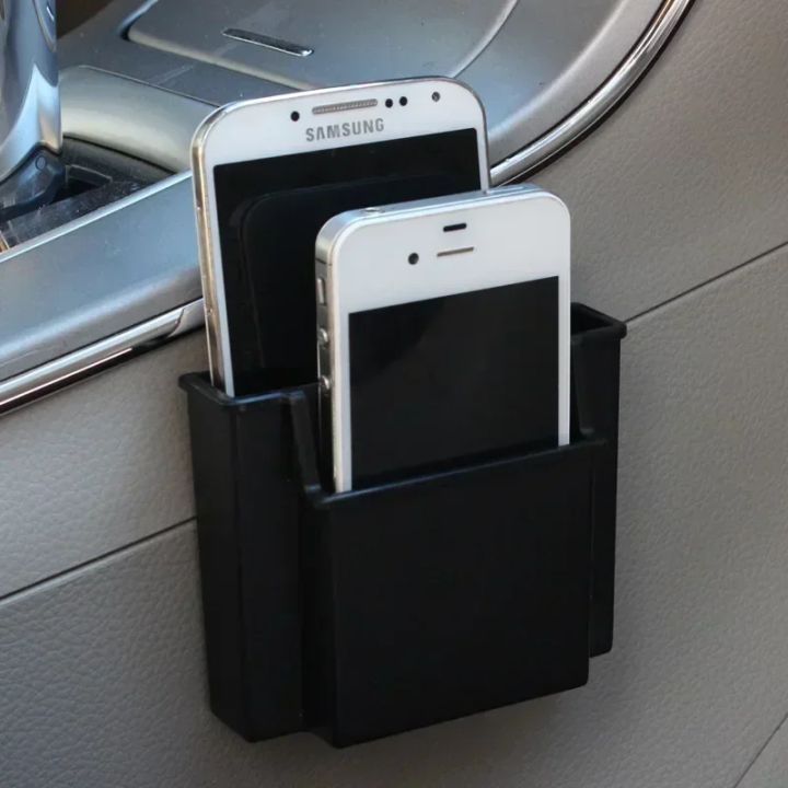 Car Storage Bag Mobile Phone Charge Box Air Vent Outlet Holder Pocket Organizer Auto Door Side Key Box Ornament Car Accessories