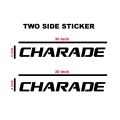 Charade Side Door Sticker for Car 2 Piece in Black Color. 