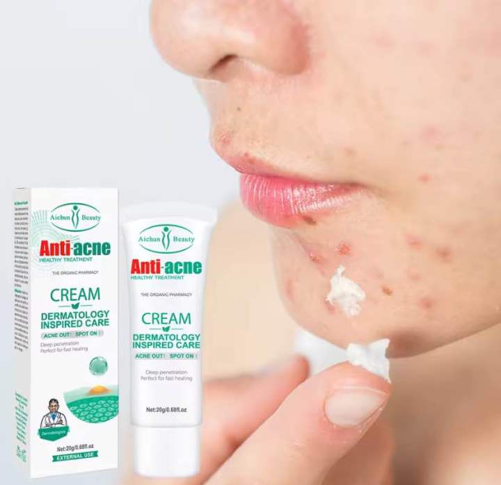 Aichun beauty Effective Acne Removal Cream Herbal Acne Spots Oil Control Acne Cream Skin Care Whitening Moisturizing Face Gel Skin Care 20gm