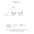Cute Bow Stud Earrings For Women Sweet Mini Ear Stud Minimalist Ear Piercing Jewelry Wedding Bride Accessories Holiday K.