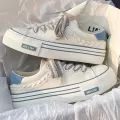 Women Outdoor Trainers Platform Canvas Shoes Height Increasing Chunky Sneakers Young Girls Outdoor Training Women Casual Shoes. 