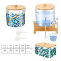 3 Pack Laundry Organization Storage Set Liquid Laundry Detergent Dispenser with Shelf & Cup, Laundry Pods Dryer Sheets Container. 