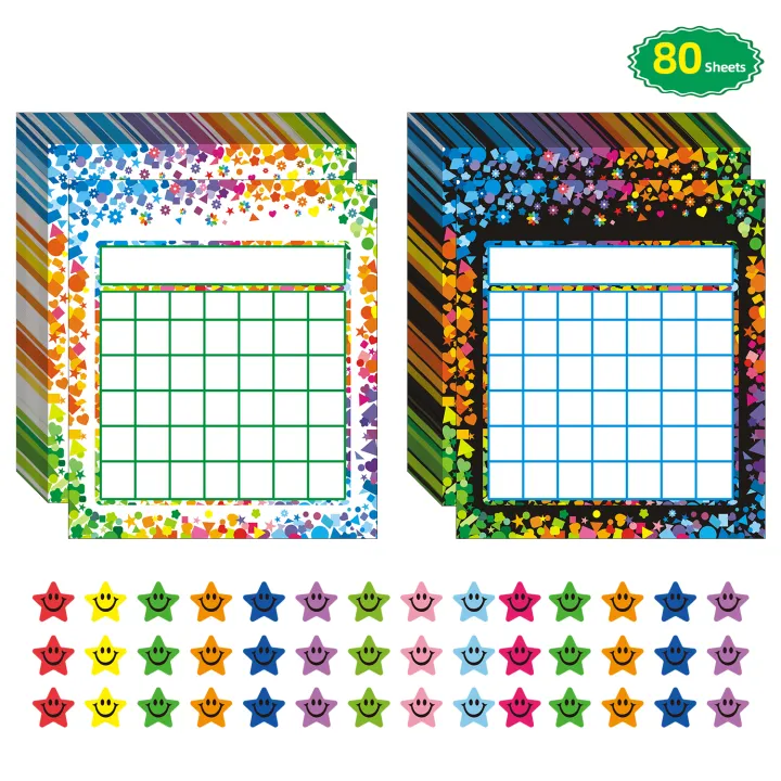 80%20Pack%20Classroom%20Incentive%20%20Reward%20Chart%20for%202%20Designs%20with%202400%20Pieces%20Colorful%20Star%20Stickers%20for%20Students%20Classroom%20Teaching%20-%20Image%208