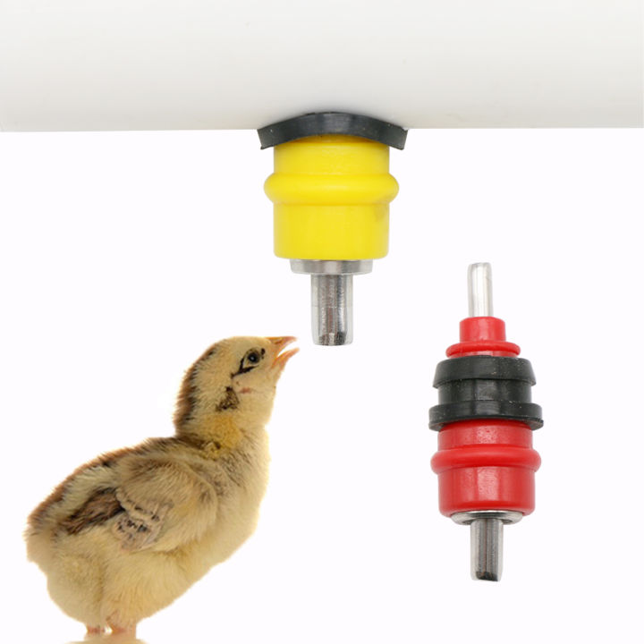 Chinking Machine 10 pcs Quail Pigeon Bird Waterer Chicken Waterer Nipple Drinkers ...