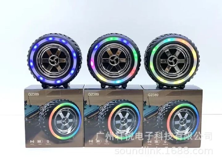 G2389 Wheel Wireless Bluetooth Speaker Multiple Colour Full Light Desktop TWS Audio Portable
