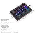 Motospeed K24 Macro Mechanical Numeric Keypad Wired 21 Keys RGB Backlight Numpad Gaming Keyboard Red Blue Switch For PC Notebook. 