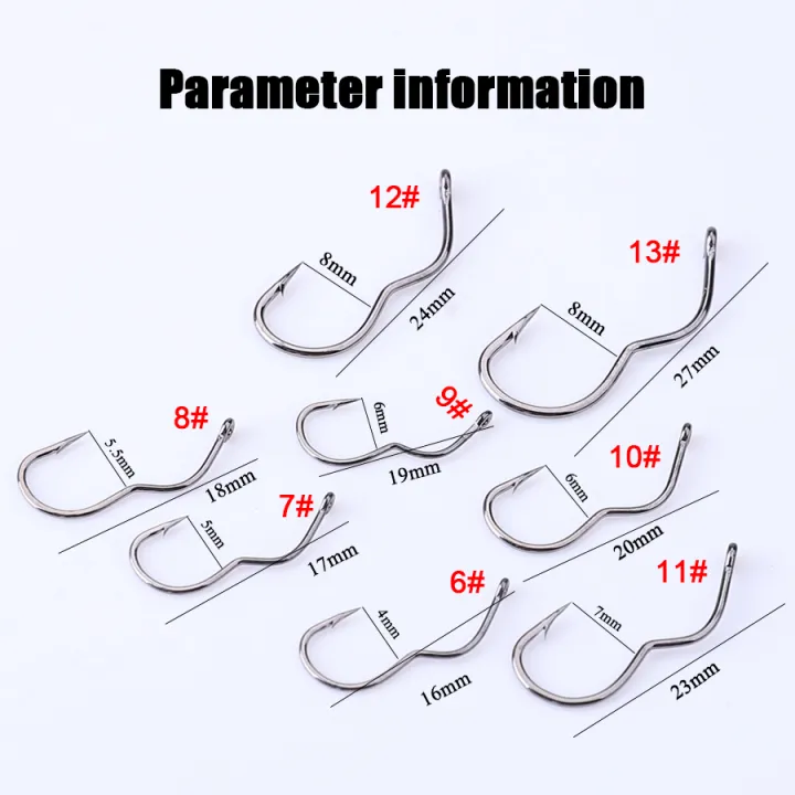 FISH%20KING12Pcs%20High%20Carbon%20Steel%20Fishing%20Hooks%20With%20Ring%206-13#%20Automatic%20Flip%20SHarp%20Barbed%20Fishhook%20for%20Carp%20Fishing%20Accessories%20-%20Image%203