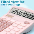 12 Digit Dual Power Calculator Solar Powered Accounting Office Portable Calculator Student Computer. 