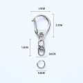 10/20/50/100pcs D Snap Hook Keychain Rings Bulk with Open Jump Ring & Connector for Keychain and Sewing Making Supplies DIY.
