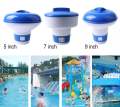 5,7 inch chlorine floating buoy for chlorine, chlorine block, swimming pool floor guard, ready to ship. 