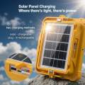 100W Rechargeable Solar LED Construction Site Light | Outdoor Waterproof PIR Motion Sensor Flood Light for Site + Power Bank Street & Warehouse. 