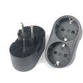 Bolantedz 2 Socket Multiple Plug Power Strip Socket Distribution Adapter 16A/250V German Standard Power Supply Plug Adapter. 